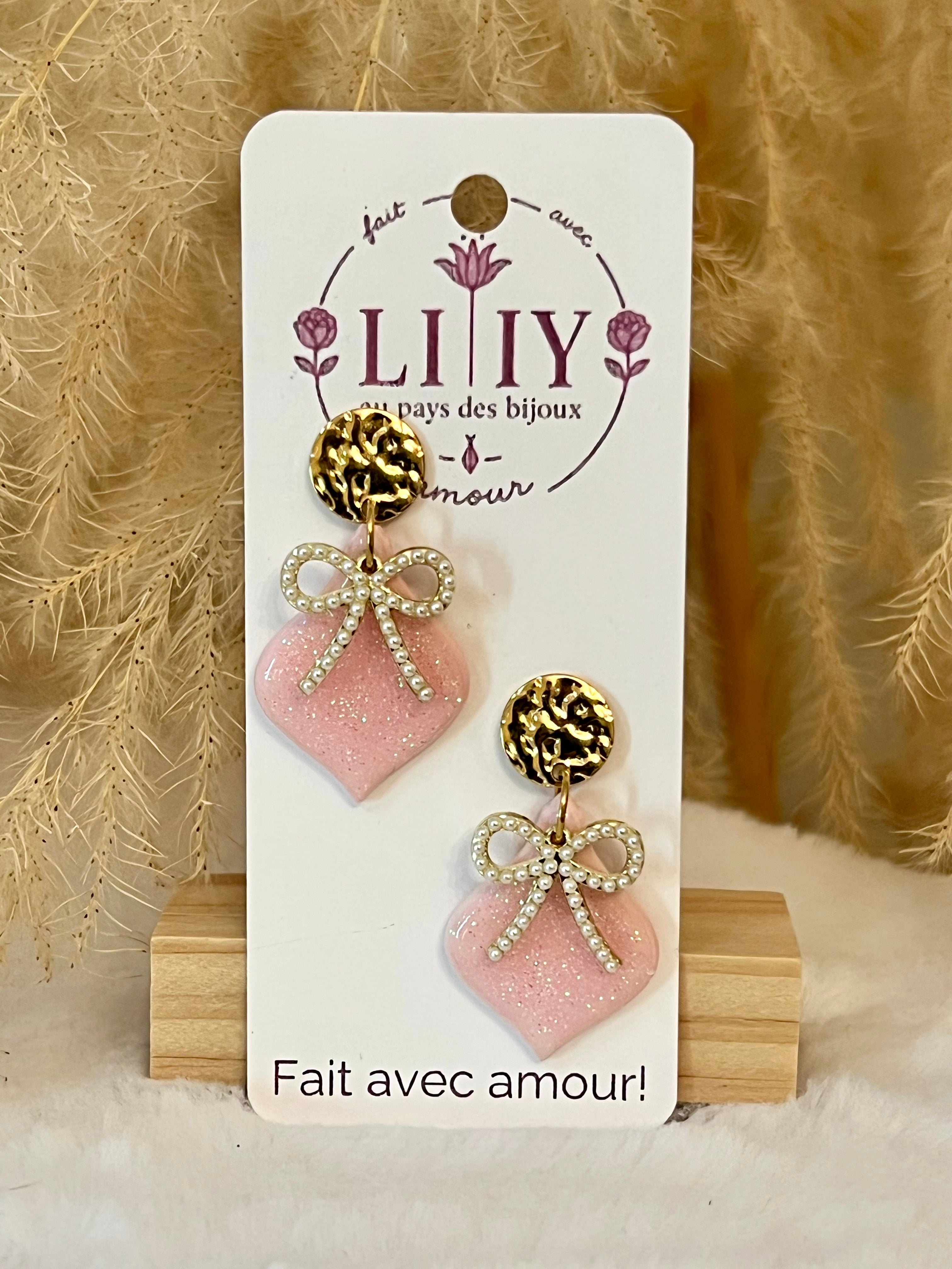🎀 Cœur rosé scintillant