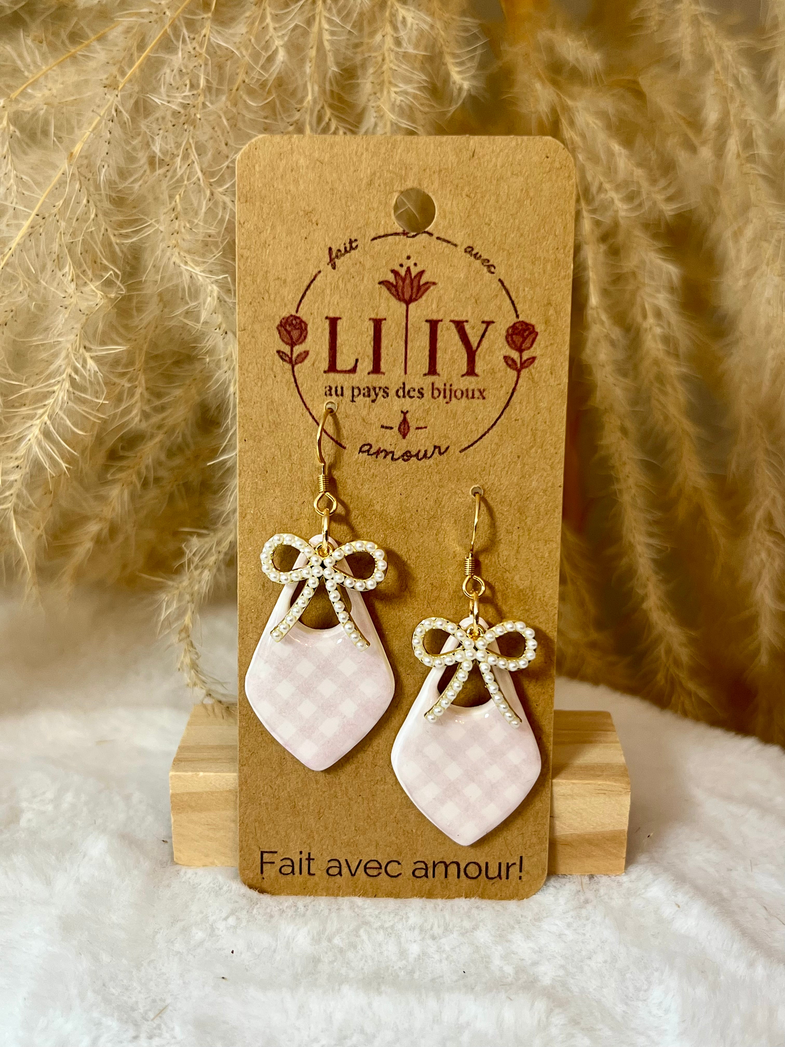 🎀 Vichy perlée délicat